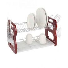 dish drainer with utensils and glass holder