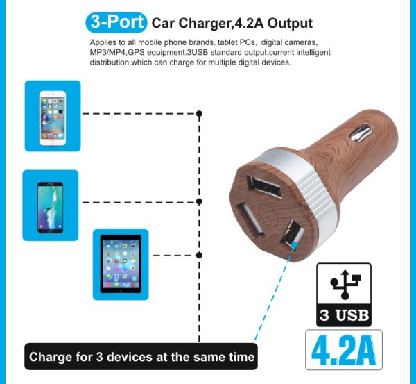 3-in-1 port car charger
