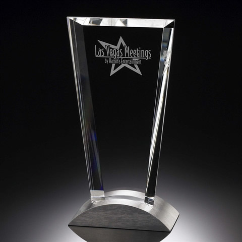 award plaque crystal shape