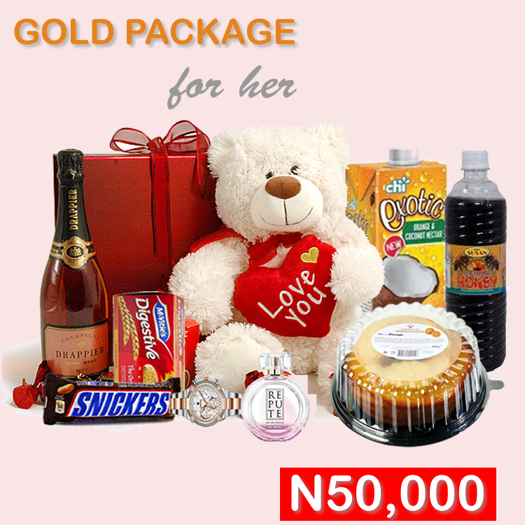 Valentine Hamper Gold package by Eloquent
