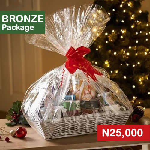 bronze Christmas hamper package