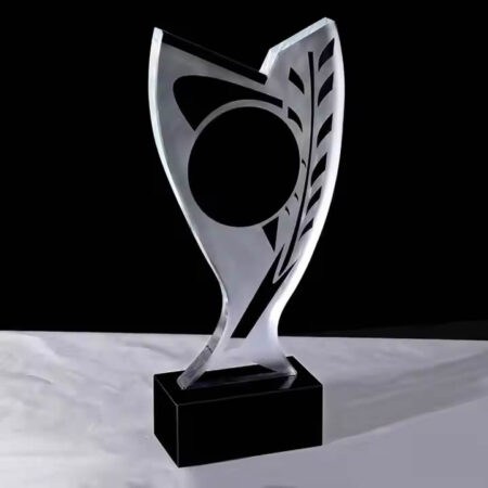 Personalized Crystal Glass Award Trophy design