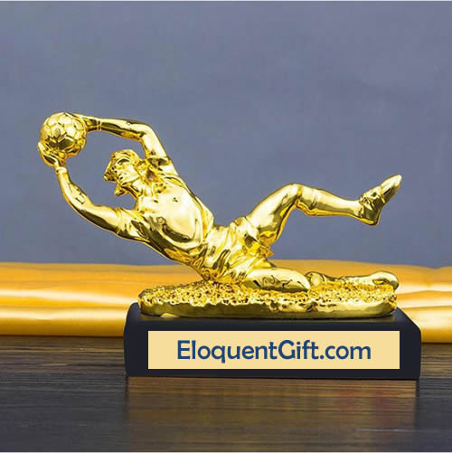 best goalkeeper golden award trophy