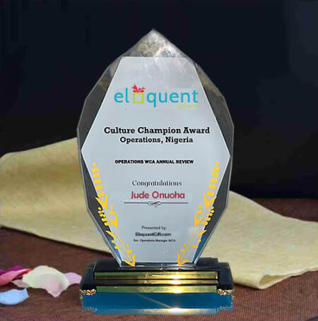 corporate achievement award trophy design