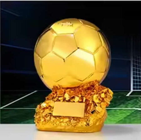 golden football trophy souvenir lagos