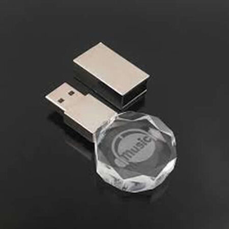 circular crystal usb drive