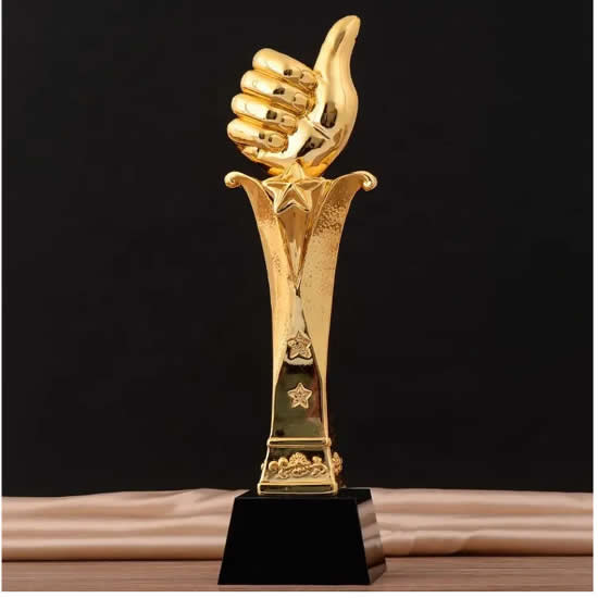 thumbs up success golden trophy awards nigeria