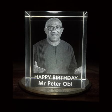 3D crystal cube design